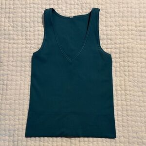 Athleta Deep Teal V-Neck Tank Top
